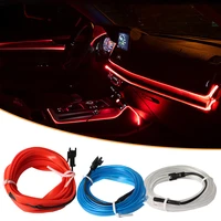 car atmosphere decorative lamp interior lighting led strip glow dash trim door lights flexible el wiring neon light for auto diy