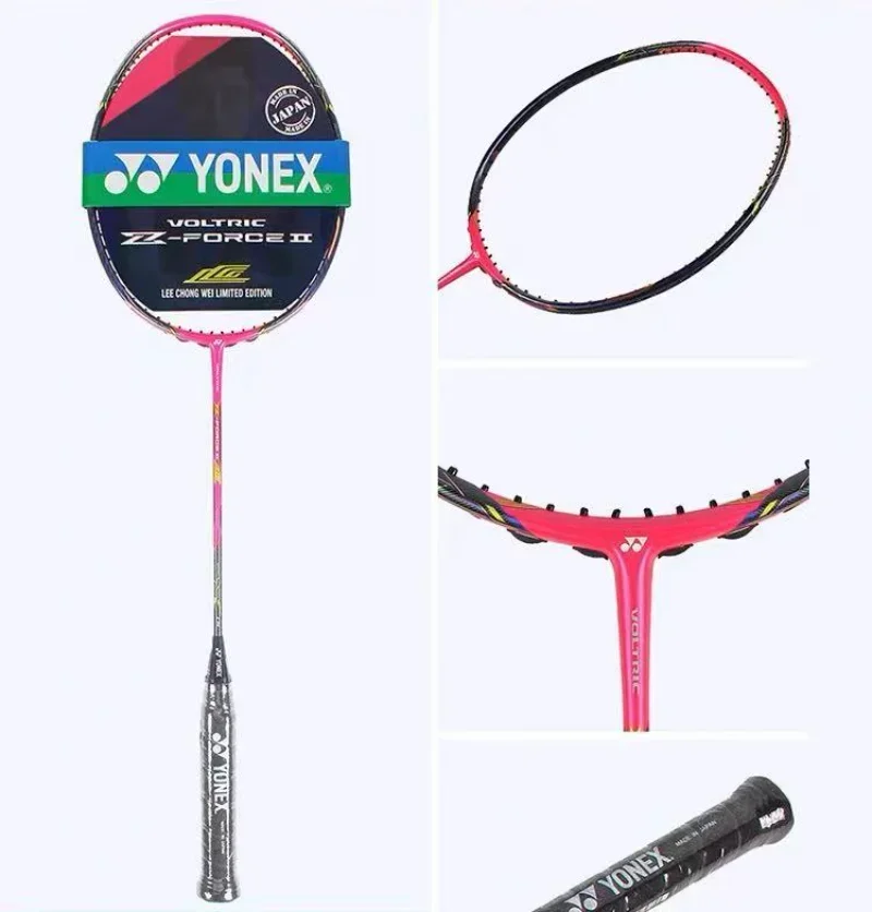 Ракетка для бадминтона YONEX VTZF2LD VT черный белый розовый желтый ремешок ракетки