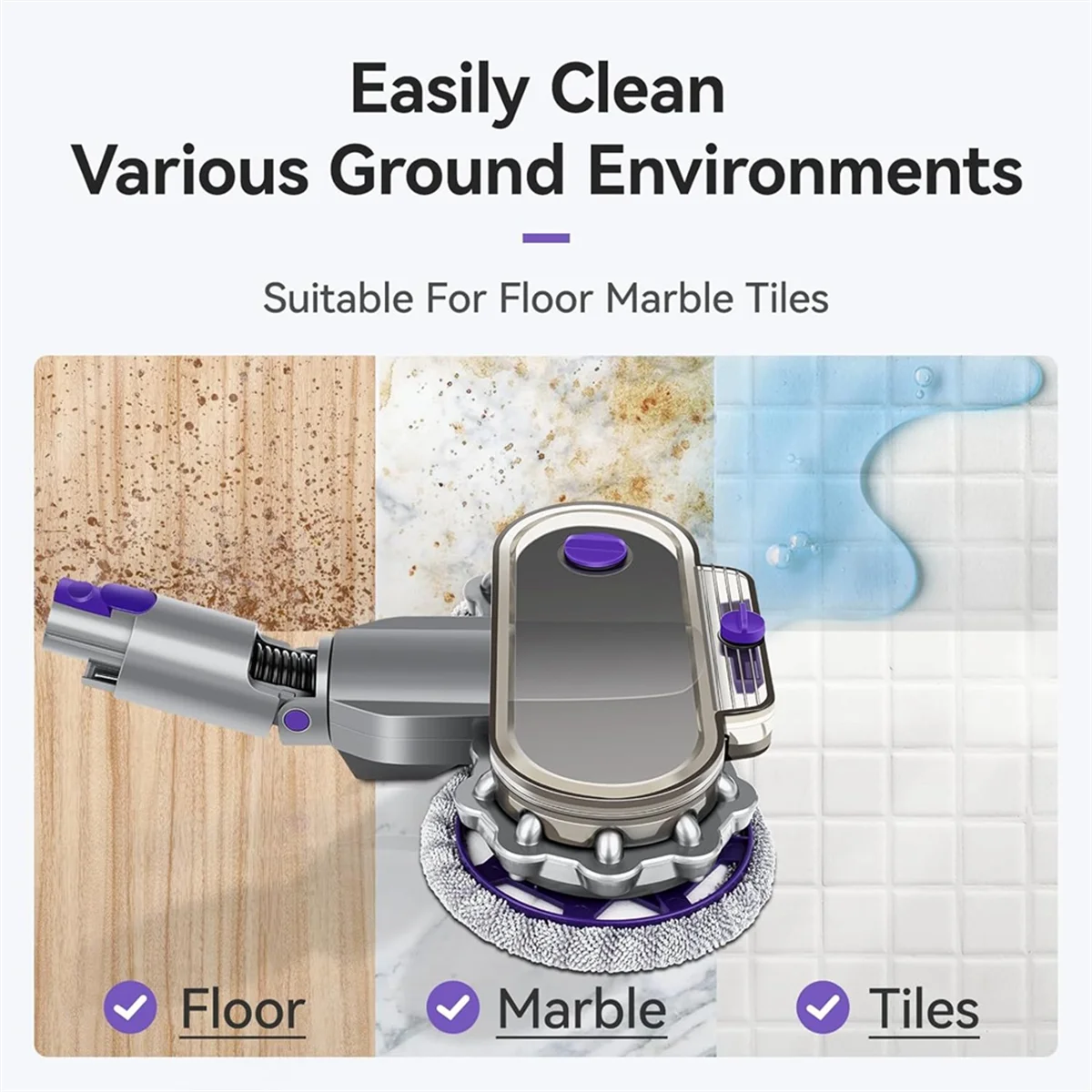 Высокоэффективная уборка для пылесосов V7 V8 V10 V11 V15 Швабра сухой и влажной уборки с