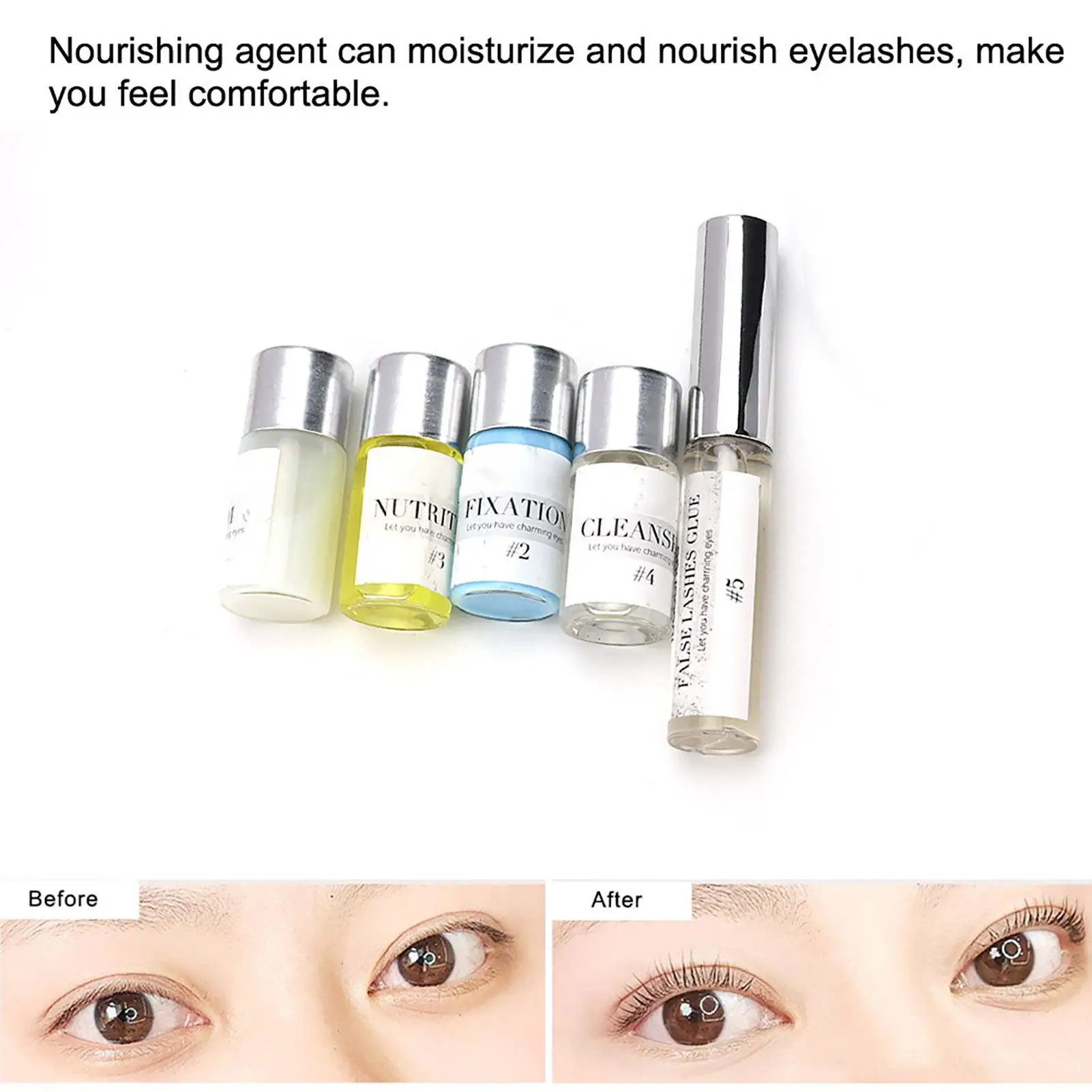 Набор для завивки ресниц — набор с силиконовыми подушечками питательным агентом