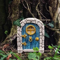 mini fairy garden door wooden mini garden door elf door embellishments wooden miniature trees garden decoration fairy door