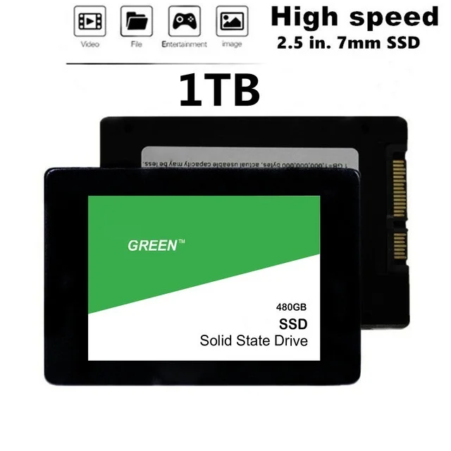 

SSD жесткий диск 1 ТБ 512 ГБ SataIII 2,5 дюйма TLC 500 МБ/с. Внутренние твердотельные диски для ноутбуков и настольных компьютеров