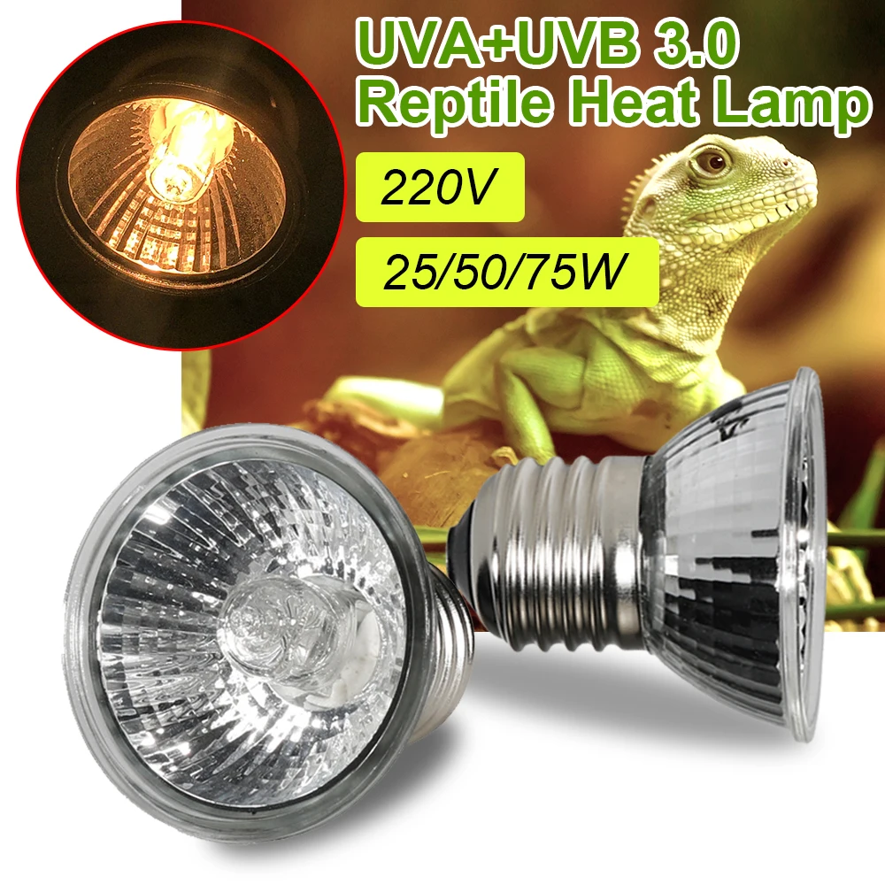 

Лампа для рептилий 25W 220V UVA + UVB Pet нагревательная лампа, лампа полного спектра, базовая УФ-лампа, кальциевые добавки, лампы с контролем темпера...