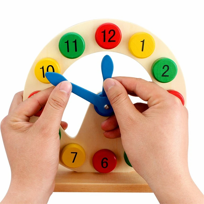 

Montessori Materials Wooden Clock Learning Eudcation Toys For Kids 2 To 4 Years Old Teaching Aid Children Gift D44Y
