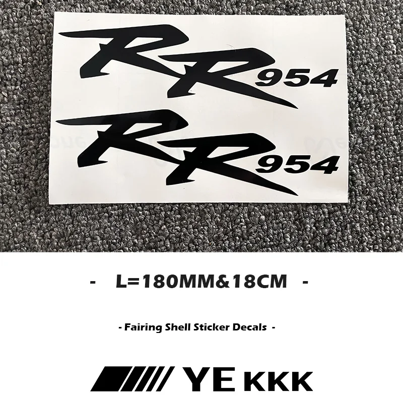 2X 180MM Motorcycle Fairing Shell Hub Head Shell Fuel Tank Sticker Decal White Black For HONDA  CBR 954 RR 954RR