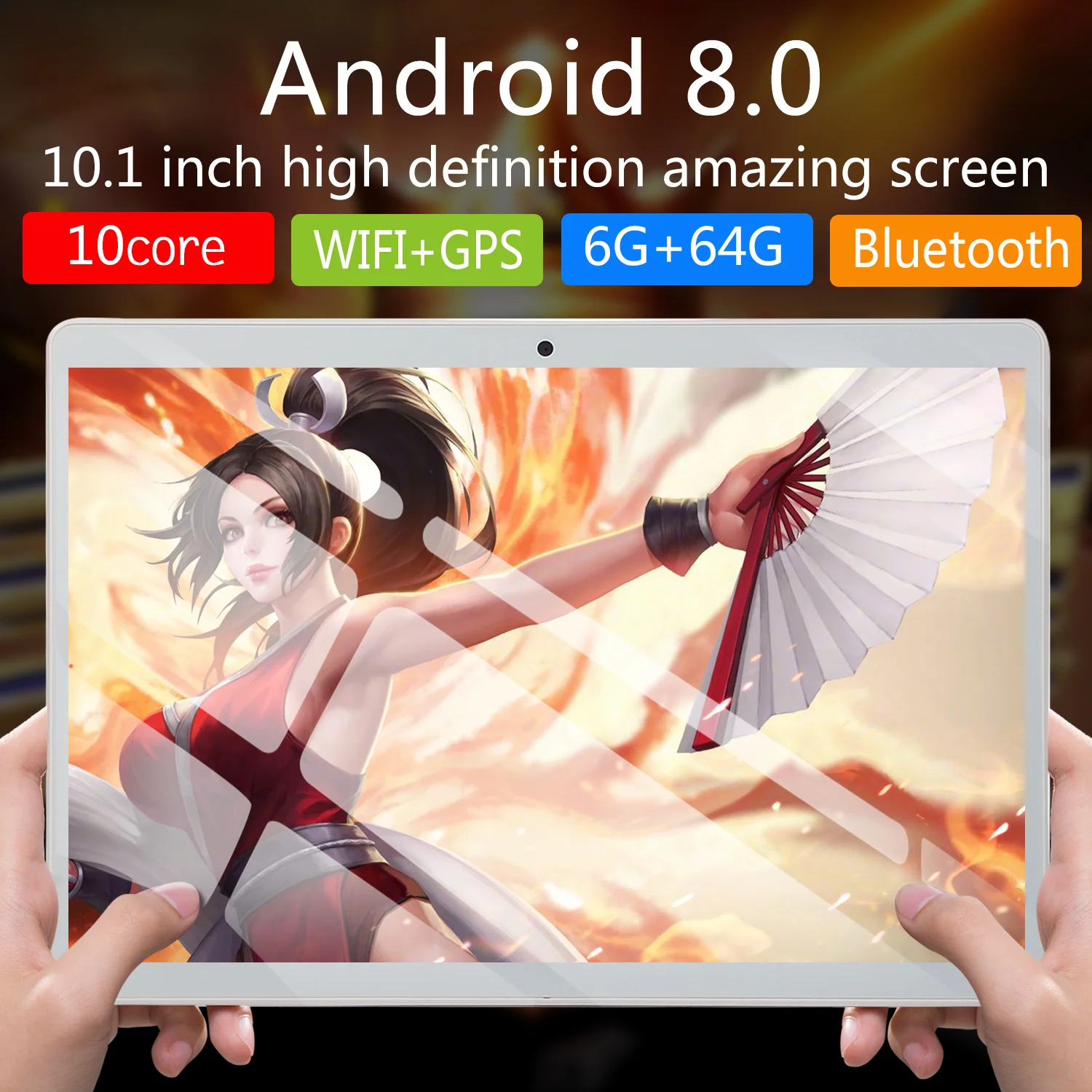 New 10 Inch Tablet Pc Octa Core 4GB+64GB Android 8.0 Google Play Dual SIM Phone Call Bluetooth WiFi Tablets 10.1 Inch Tablette