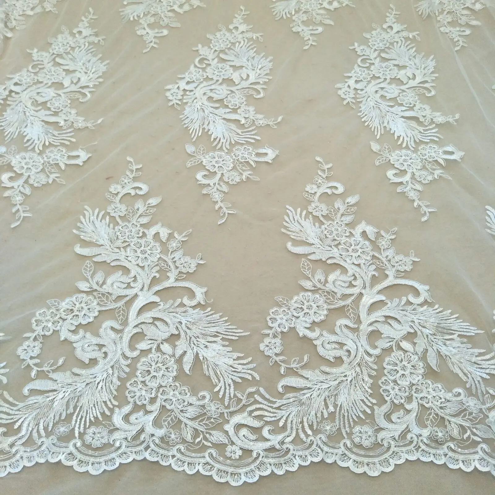 Модное плотное проводное свадебное платье кружевная ткань ширина 130 см с