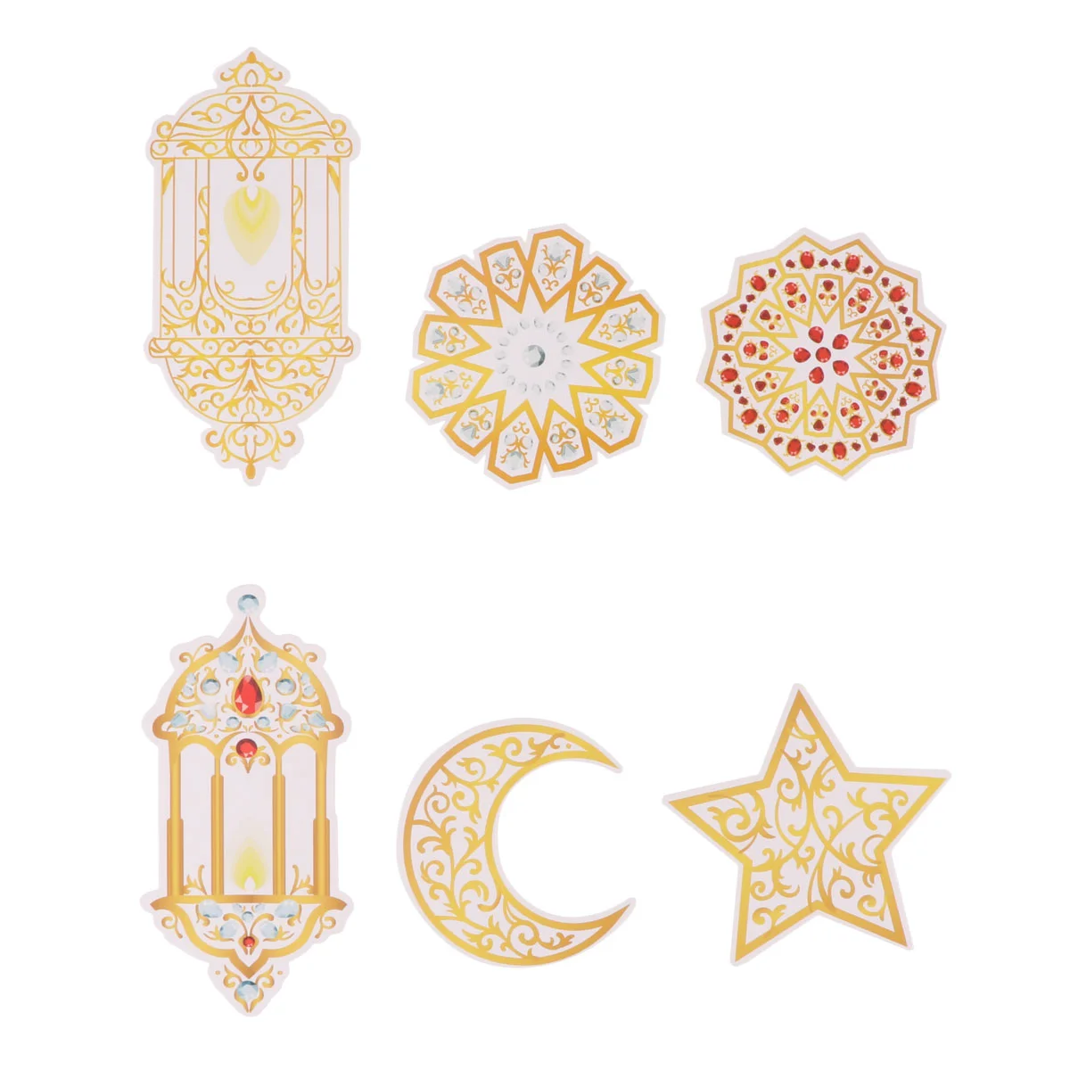 

24pcs Cake Topppers Delicate Exquisite Eid Cupcake Ornament Cupcake Picks for Banquet Festival Party