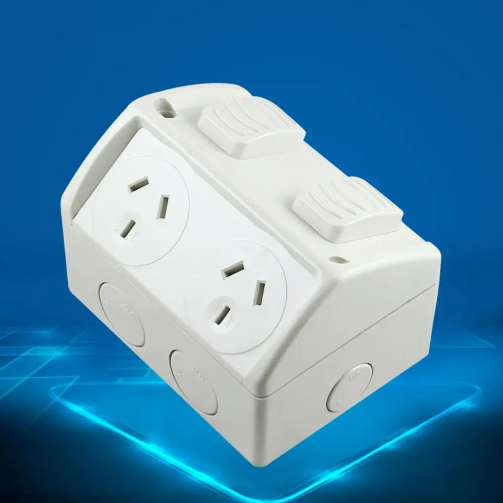 Водонепроницаемые электрические розетки 2 GPO IP53 с двойной точкой питания, электрическая розетка для оборудования