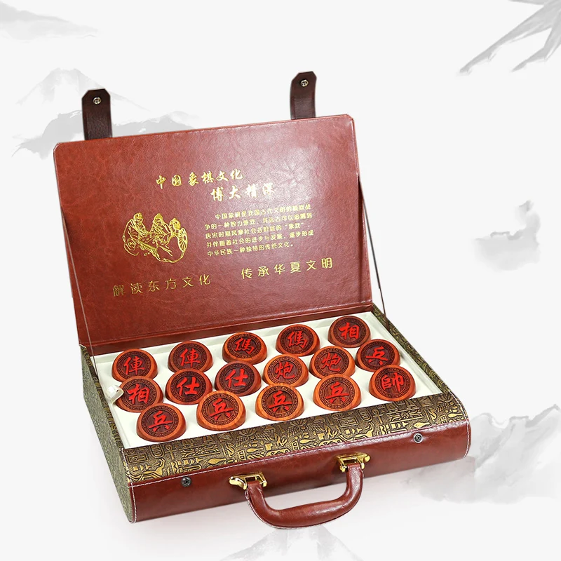

Crystal Portable Chinese Chess Wooden Large Travel Luxury Professional Chess Sequence Carved Jogo De Tabuleiro Family Game