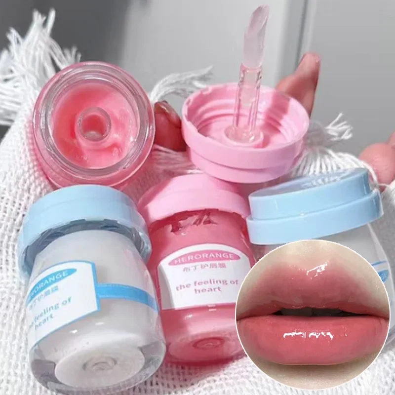 

Day and Night Nourish Lips Care Lip Balm Anti-drying Anti-Cracking Jelly Lipsticks Transparent Sleep Mask Lipstick Base Cosmetic