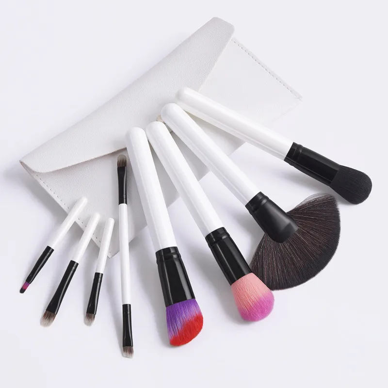 

8pcs Makeup Brushes Set With Bag Professional Powder Foundation Eyebrow Eyeshadow Blush Make Up Tools Kit for Beginners