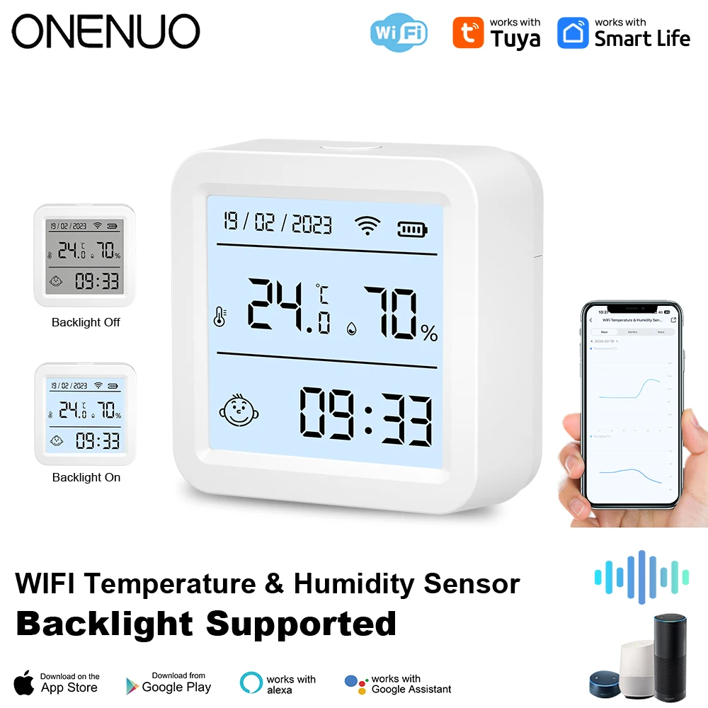 

ONENUO Wi-Fi датчик температуры и влажности