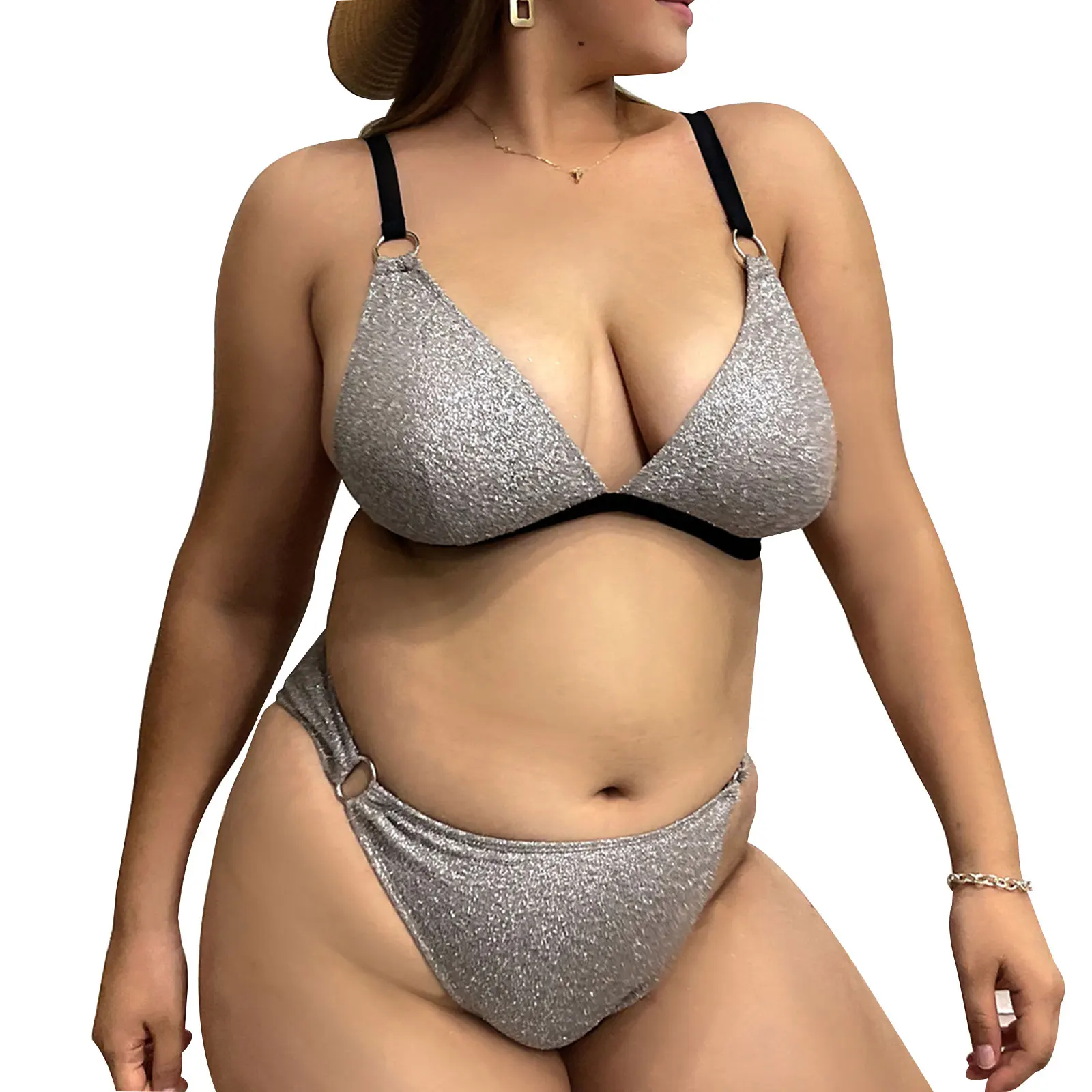 

Bikini Plus Size Sexy Women Fat Swimsuit Push Up Brazilian Bikini Folds Female Swimwear Bikinis Bathing Suit Beachwear