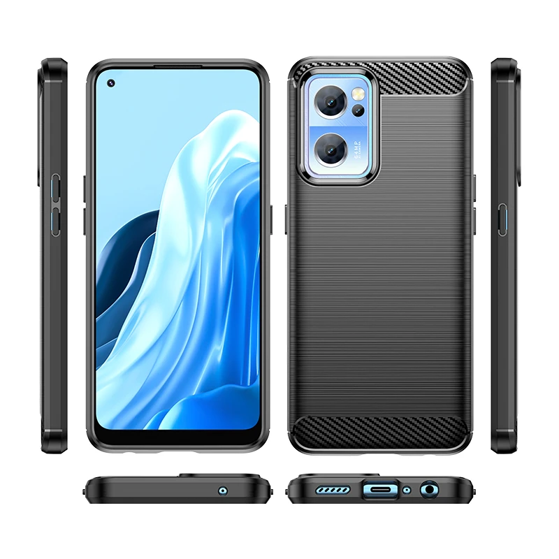 For Cover OnePlus Nord CE 2 5G Case For OnePlus Nord CE 2 5G Bumper Silicone Carbon Fiber Back Case For OnePlus Nord CE 2 Cover