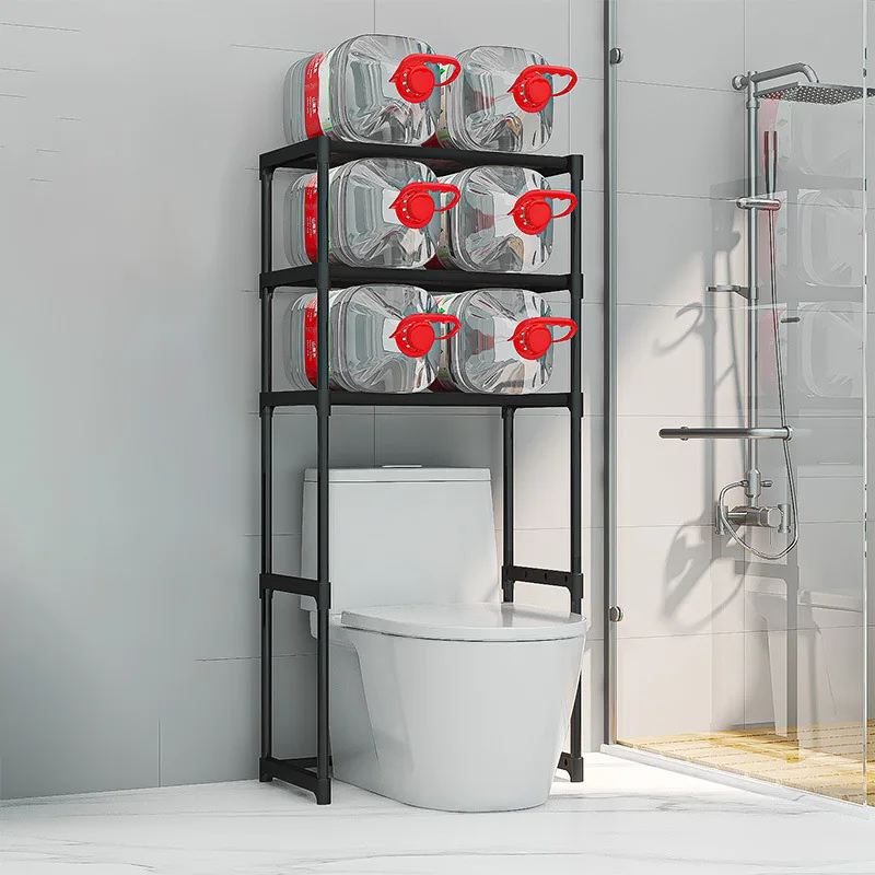 Стеллаж для хранения в туалете без перфорации многослойная компактная полка