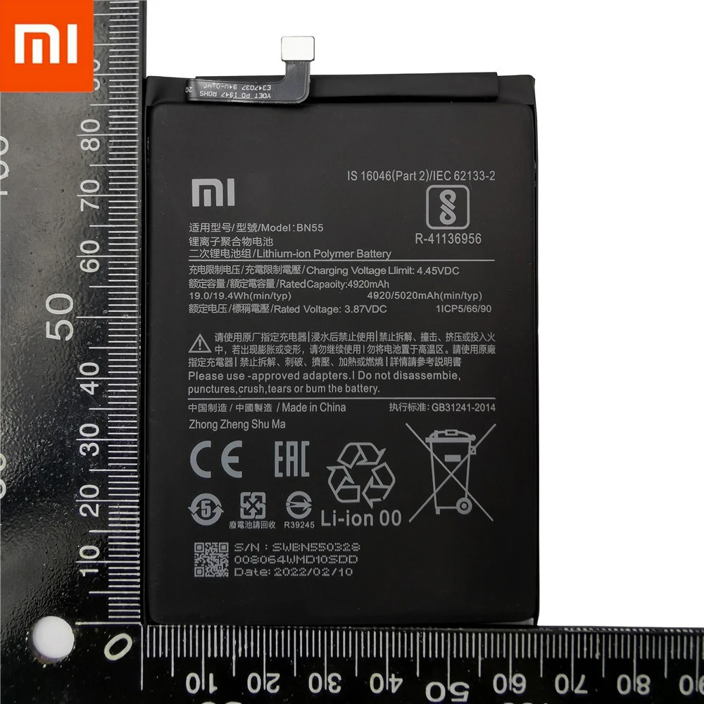 100% Оригинальный 5020 мАч запасной аккумулятор для Xiaomi Redmi Note 9S Note9S BN55 телефона +