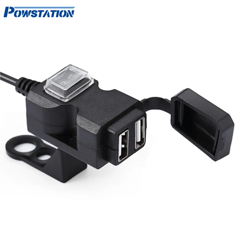 

Зарядное устройство для мотоцикла, 12-24 В, 2 USB-порта