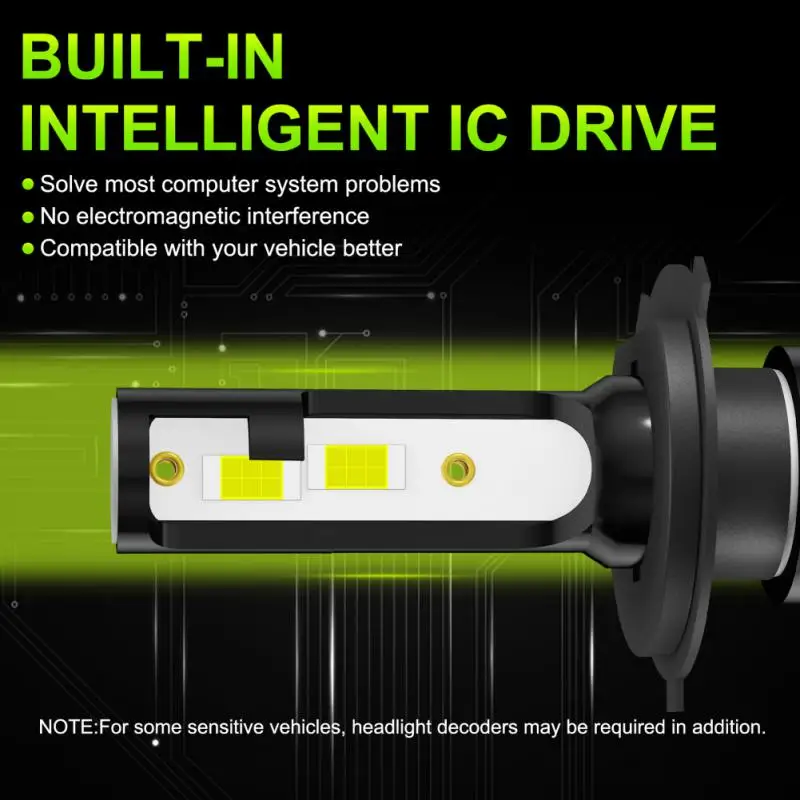 

Z3 Автомобильные светодиодные фары s лайм, светодиодсветильник лампа, лампа дневного света H4, автомобильные фары, 8000 лм, k, 12 В, светодиодная ла...