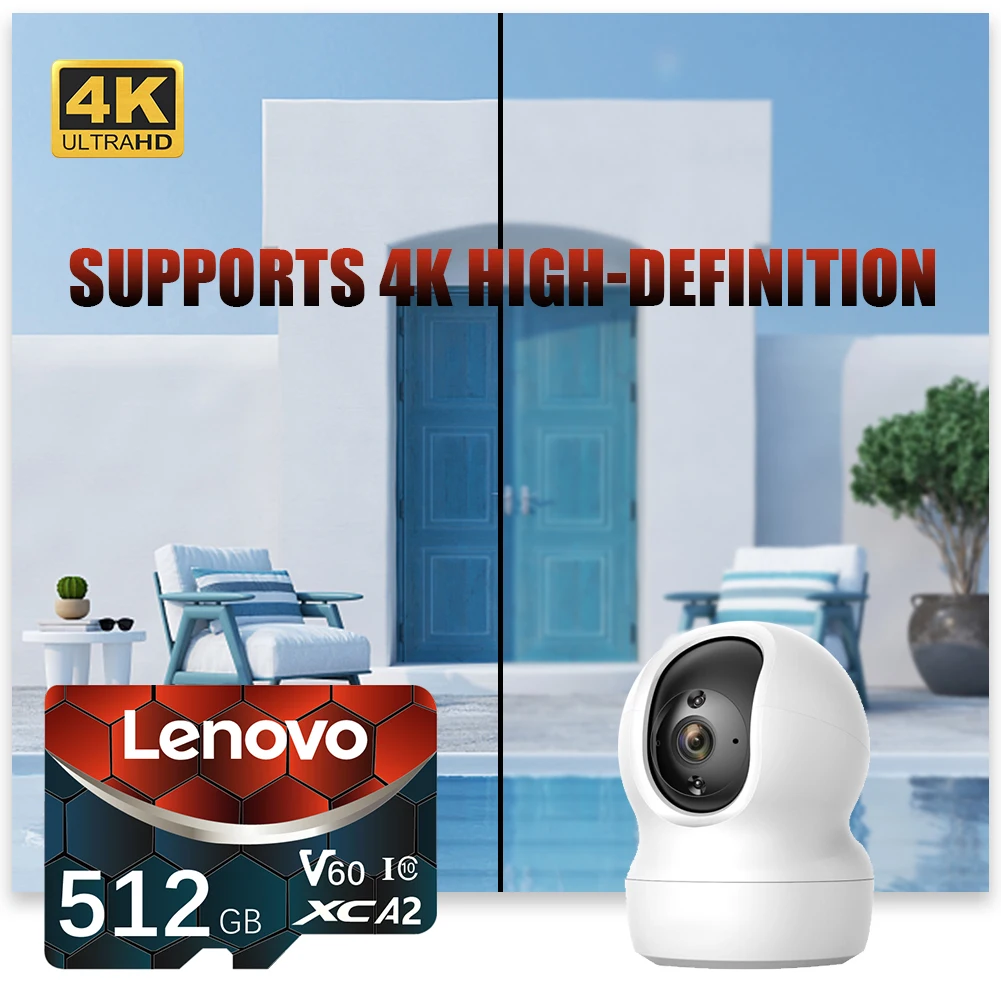 Высокоскоростная карта памяти Mini SD Lenovo 512 ГБ, 256 ГБ, 128 ГБ, 64 ГБ, 32 ГБ - расширяемая память класса 10 для телефонов, планшетов, камер (art.: 3920dc823b341) - 3920dc823b341
