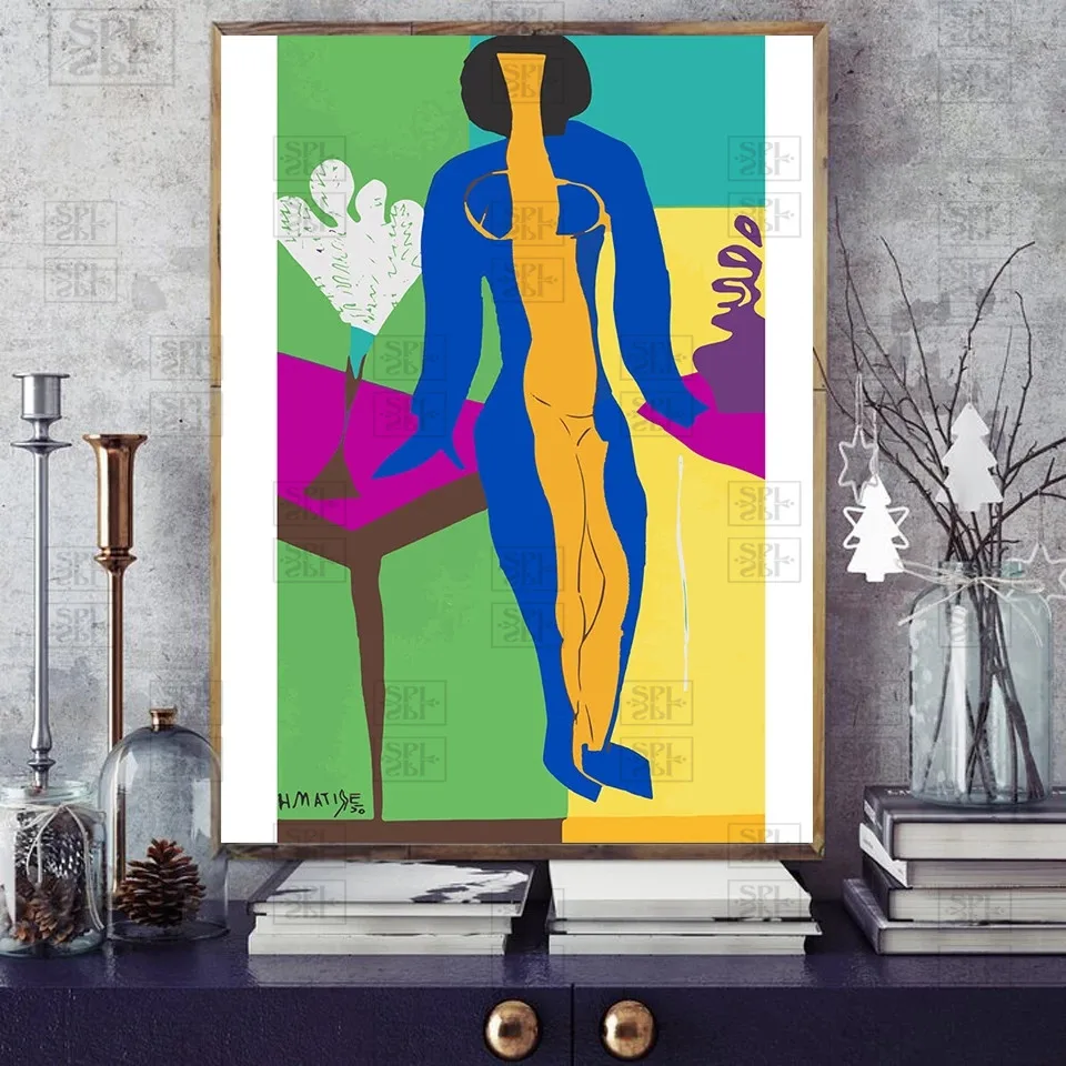 

Abstract Home Decoration Canvas Painting French Henri Matisse Blue Nude Posters Hd Print Wall Art Picture for Living Room Decor
