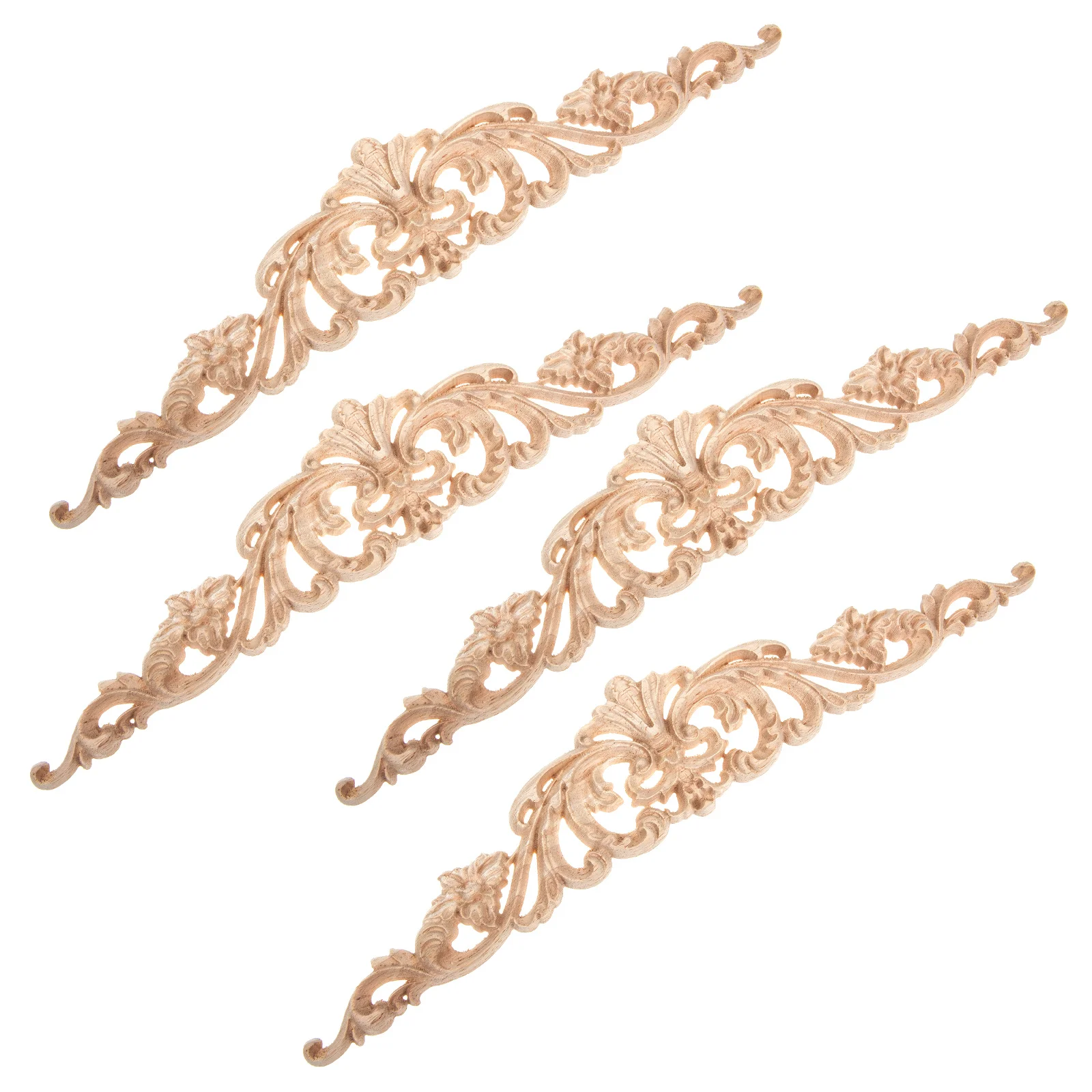 

Wood Appliques Appliquefurniture Decal Onlay Wooden Carved Door Nursery Decor Boys Flower Onlays Unpainted Cabinet Rose Floral