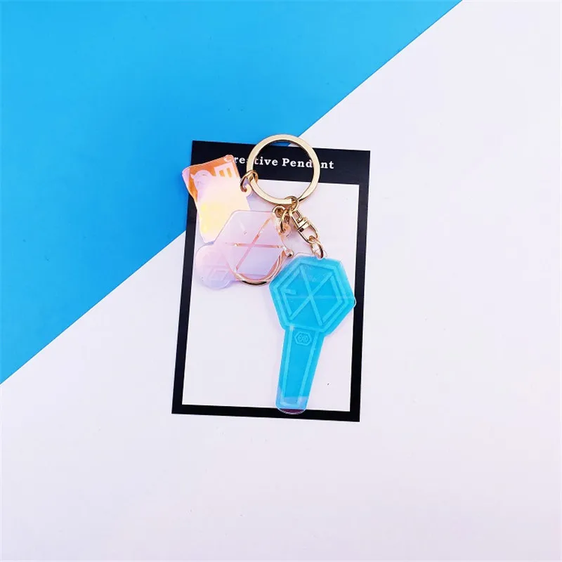 KPOP EXO GOT7 TWICE SEVENTEEN IKON MAMAMOO Acrylic Keychain Lightstick Bag Pendant Accessories Fans Collection Gift