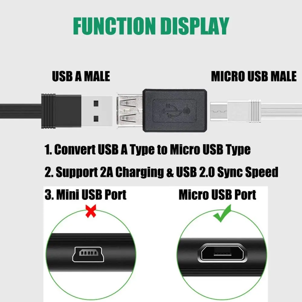 3 шт./упаковка переходник с USB 2 0 на Micro