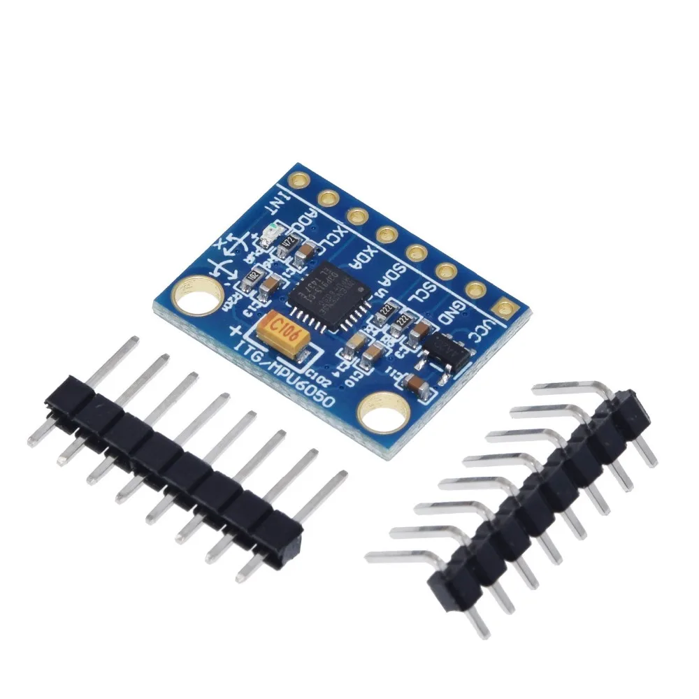 

1Set IIC I2C GY-521 MPU-6050 MPU6050 3 Axis Analog Gyroscope Sensors + Accelerometer Module For Arduino With Pins 3-5V DC