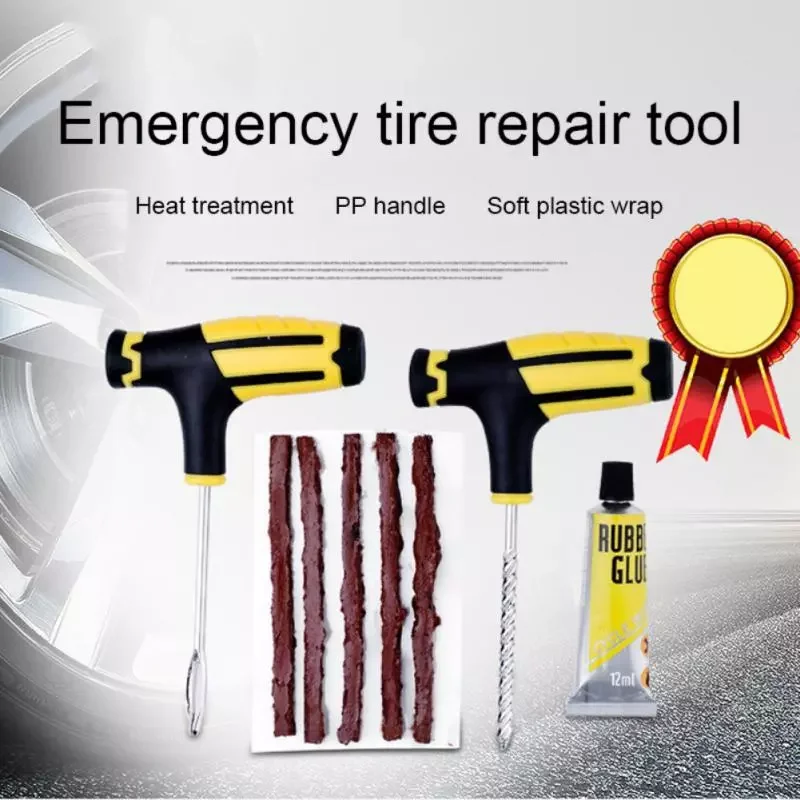 

Tire Repair Tool Kit Garage Studding Tool Set Auto Motorcycle Tubeless Tyre Puncture Plug Car Accessories Repair Kit