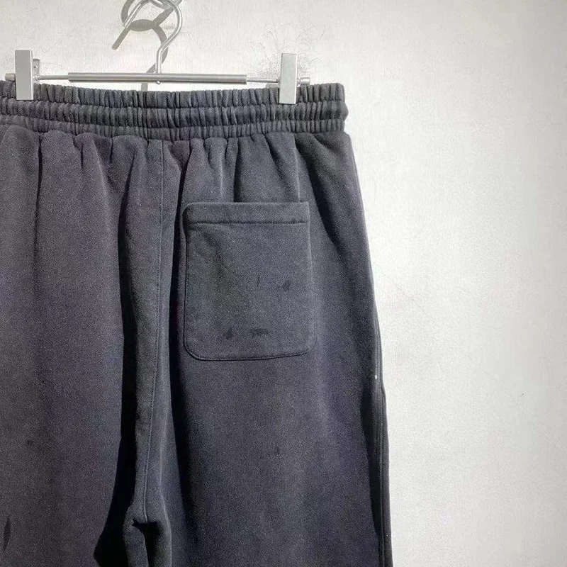 Винтажные Брюки-джоггеры 24FW с эффектом потертости классические спортивные брюки