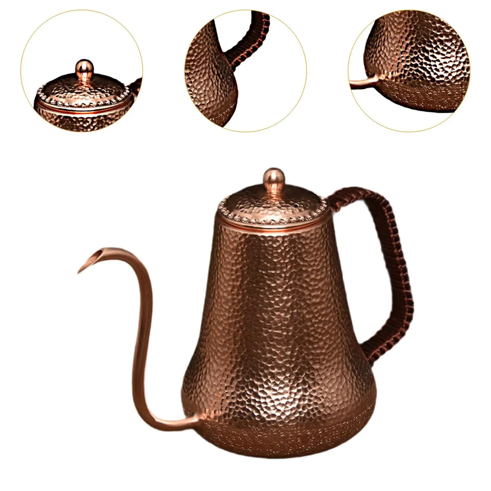 Гофрированный кофейный Чайник гусиная шея с длинным носиком Быстрое нагревание
