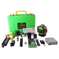 fukuda laser level green 16 lines 4d level self leveling 360 horizontal and vertical cross super powerful