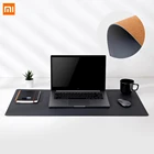 Коврик для мыши Xiaomi 800*400 мм, большой нескользящий Настольный коврик из искусственного дуба с двойным материалом, водонепроницаемый настольный протектор для стола, офисный игровой коврик для мыши