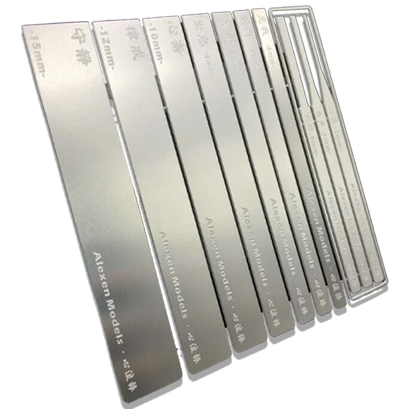 

10in1 Stainless Steel Model Grinding Stick File Thin General Purpose Sanding Rod Modeling Tool for Gundam Military Aj0069