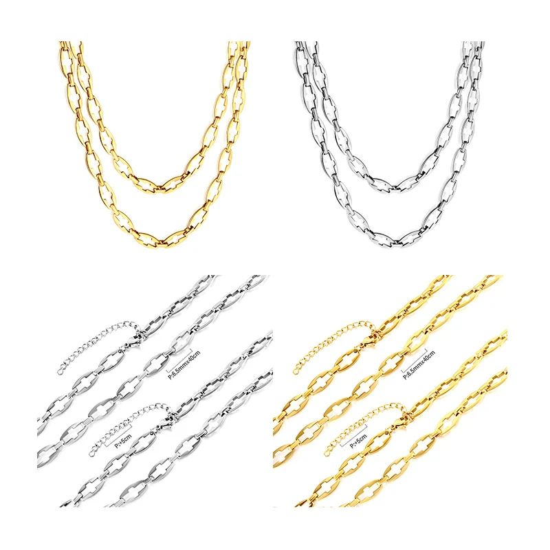 

ASON Inoxidable Cross Chain Stainless Steel Handmade Chains Necklace For Women Men Coller Jewelry Accessories Choker Diy Makings