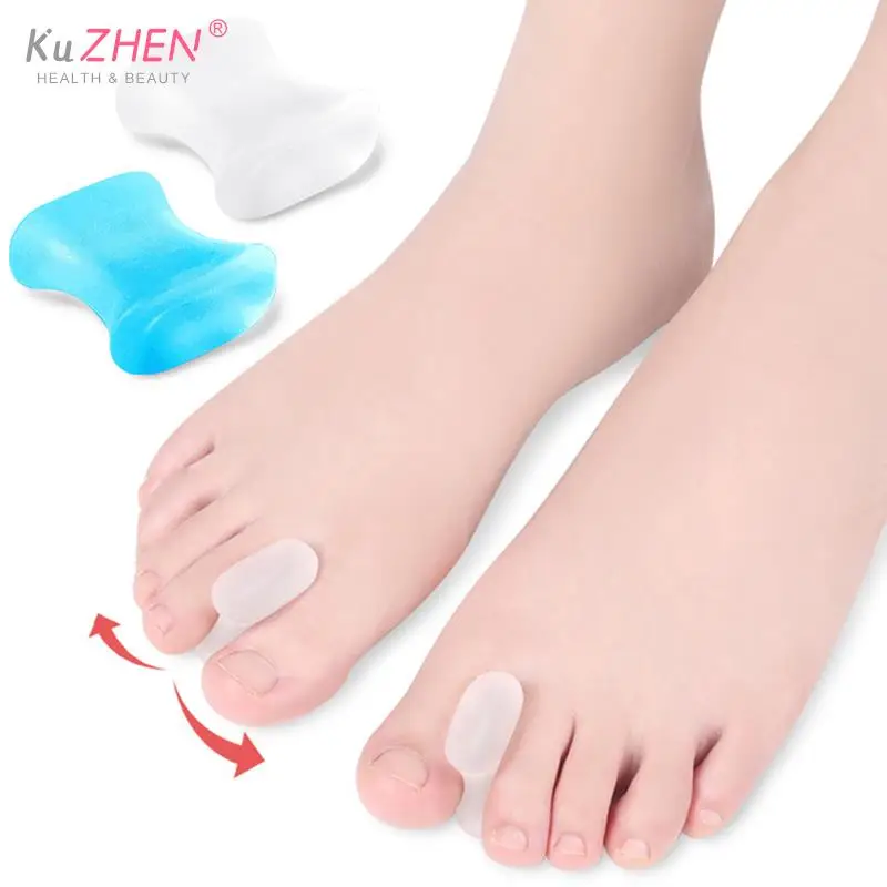 

1Pair Silicone Toe Separators Foot Clamp Separator For Adult Kids Thumb Valgus Toe Fold Toe Orthosis Anti Abrasion Toe Divider