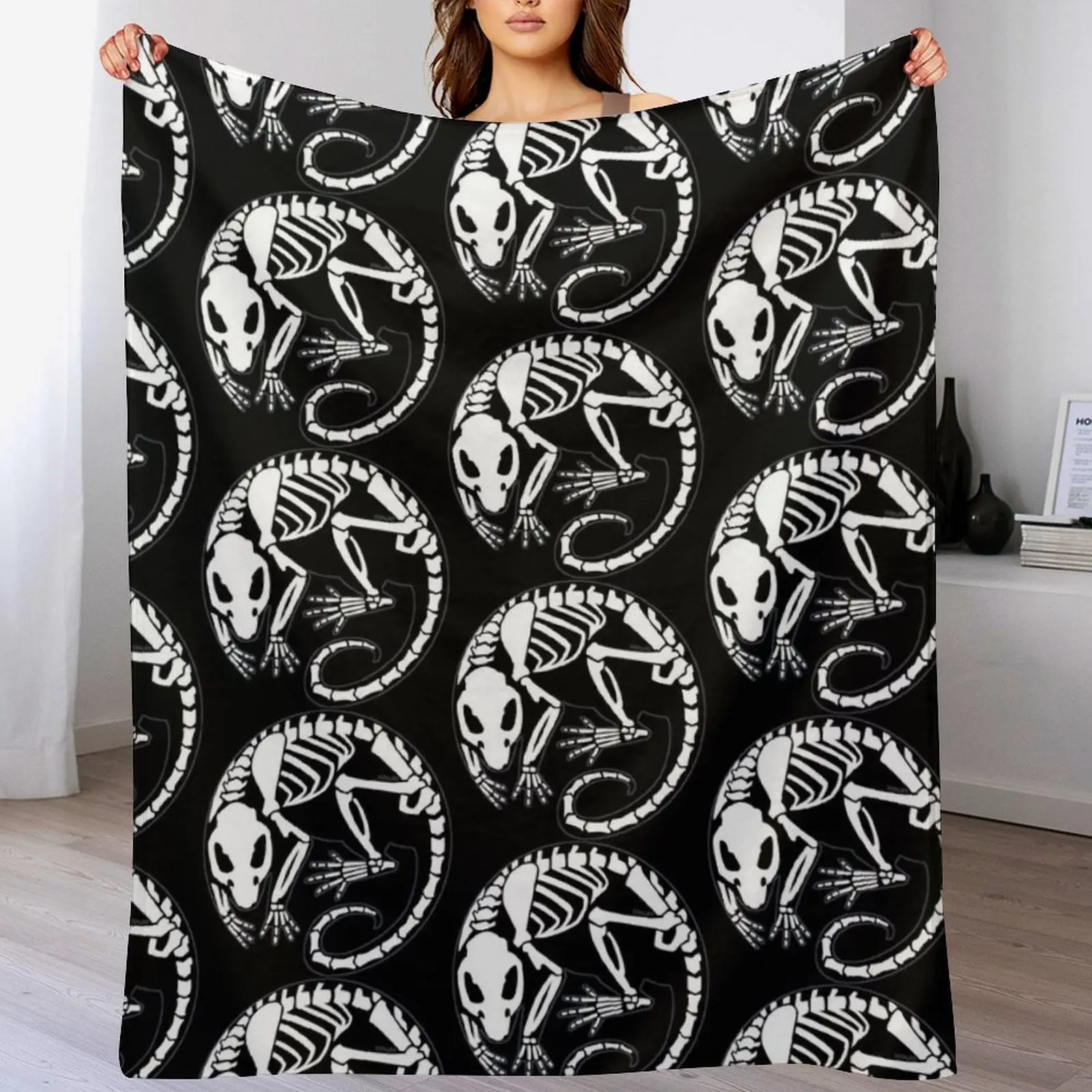 Одеяло Skelly Rat для малышей милые клетчатые фланелевые одеяла