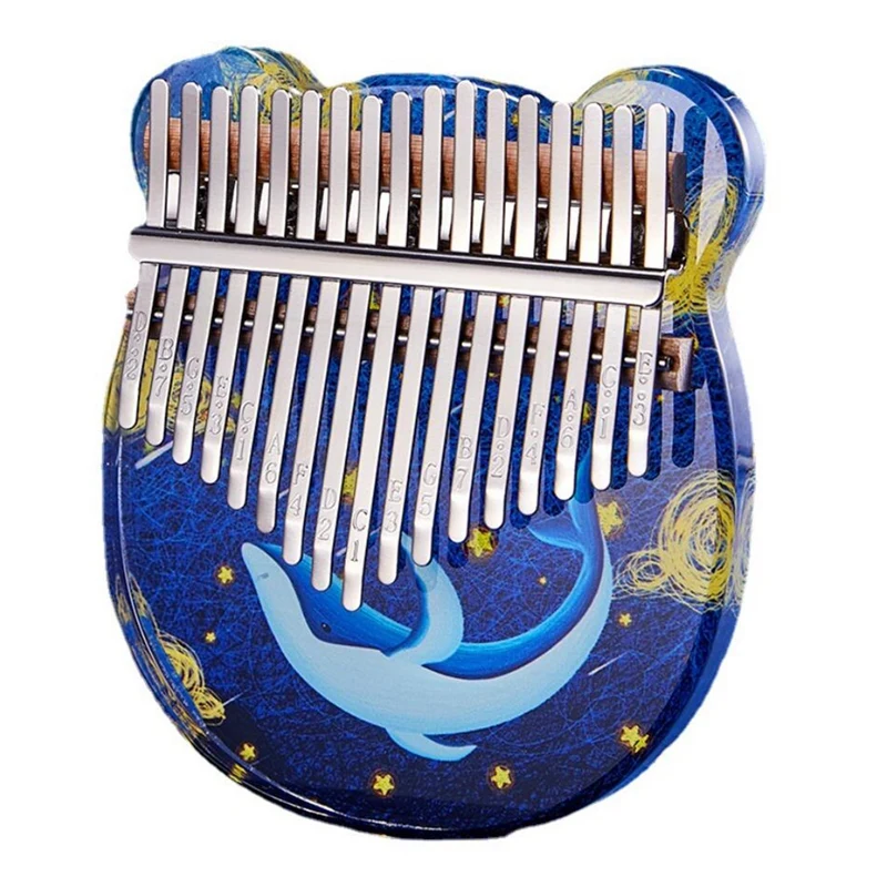 

Пианино Kalimba на 17 клавиш, пианино Mbira на палец, с молотком для настройки, музыкальные инструменты, подарки для детей, взрослых, начинающих