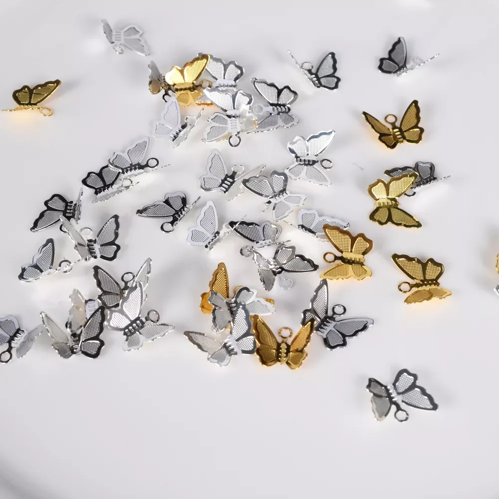 

30Pcs/Lot Copper Brass Butterfly Pendant Charms For Necklace Bracelet Earrings Butterfly Jewelry Making Findings Accessories