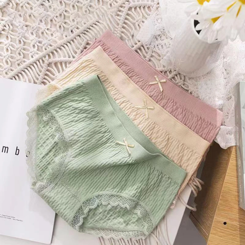 

Womens Lace Panties Trim Panty Seamless Hipster Lace Sexy Bow Underpants