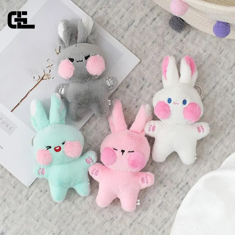 

1PC Soft Plush Bunny Bear Mini Joint Rabbit Bear Pendant For Key Chain Bouquet Toy Doll DIY Ornaments Gifts