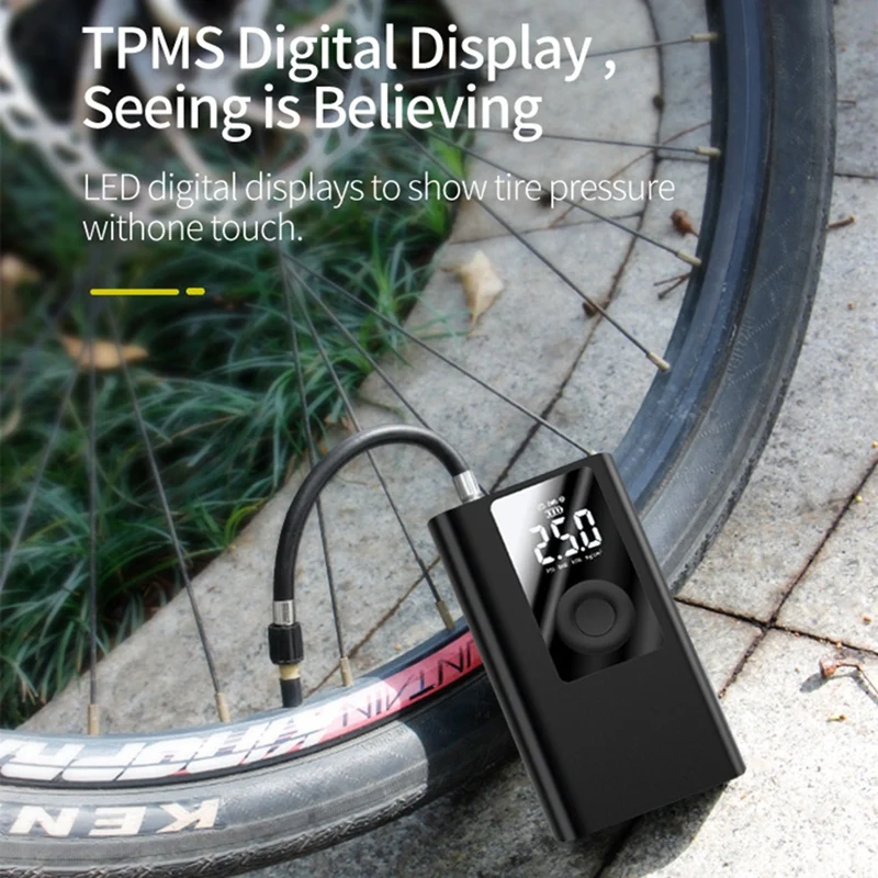 

Car Air Compressor Mini Electrical Air Pump For 4000Mah Power Bank Portable Wireless Tire Inflatable Pump