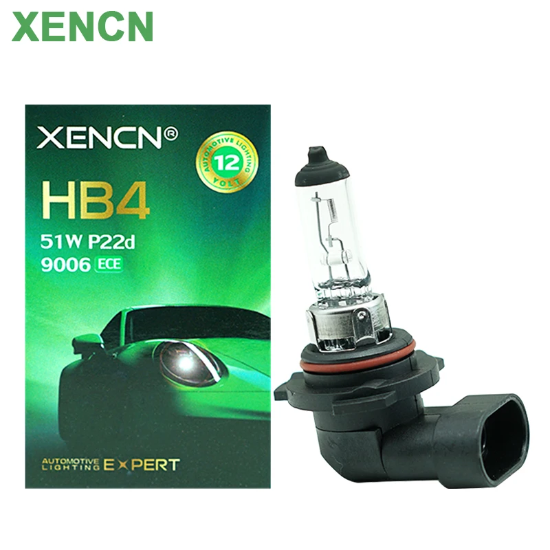 XENCN HB4 9006 Original Light 12V 51W P22d 3200K Standard Headlights Car Halogen Bulb Genuine Auto Fog Lamp, Pair