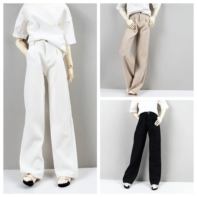 

BJD Doll Trousers Clothes for 1/3 1/4 BJD Uncle Pants Strong Uncle Causal Khaki Black White Trousers Doll Clothing Accessories