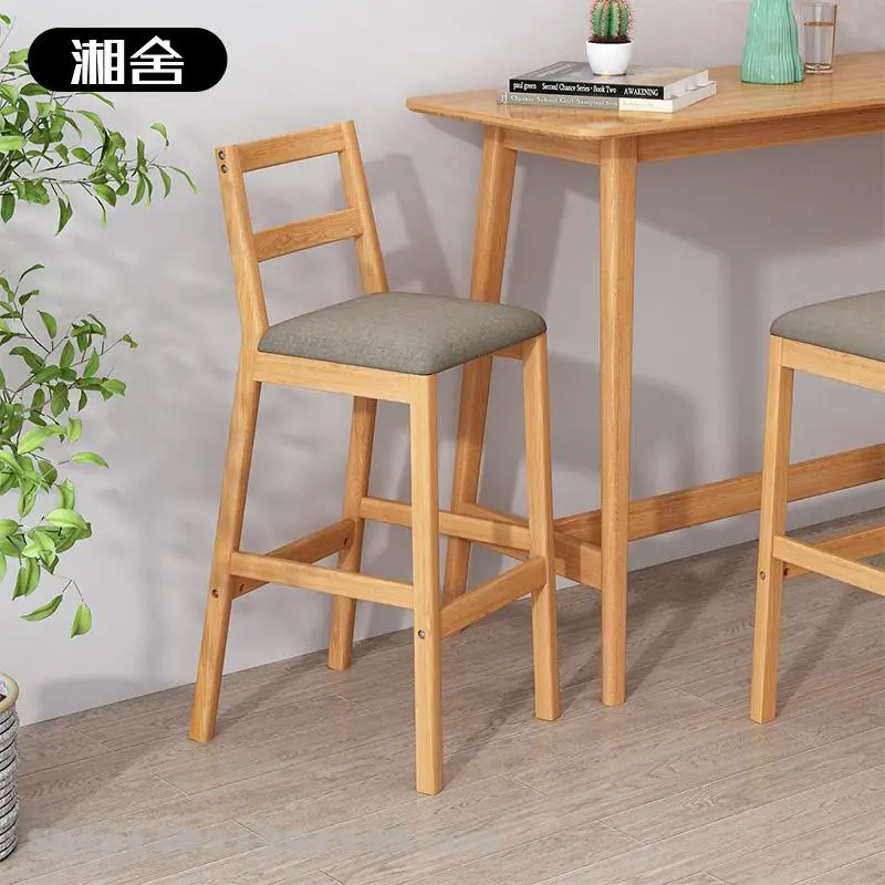 Скандинавский барный стол и стул из массива дерева домашняя спинка современный