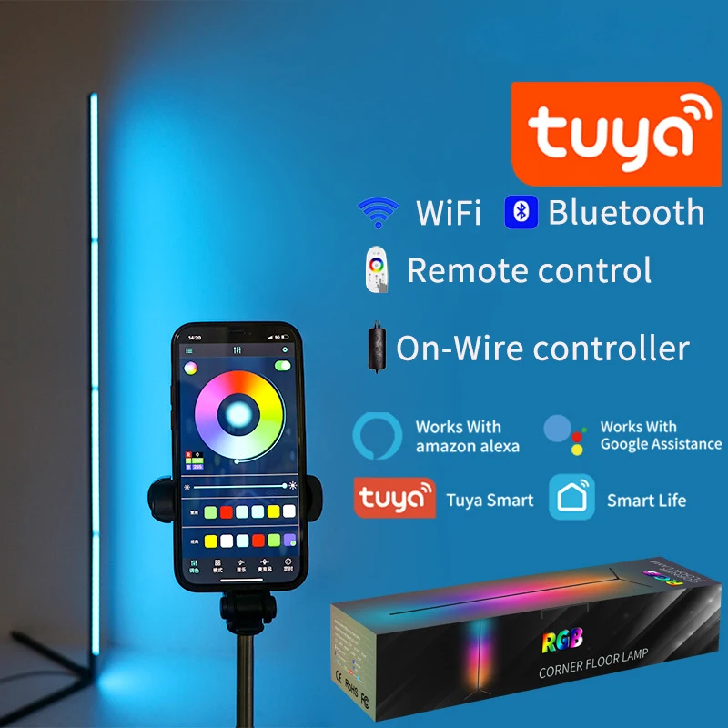 Светодиодная Напольная Лампа 180 см с дистанционным управлением через приложение