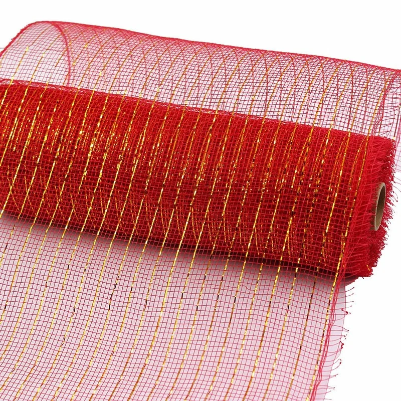 Спиральная края ленты из полипропилена сетка Рождественский венок изготовление