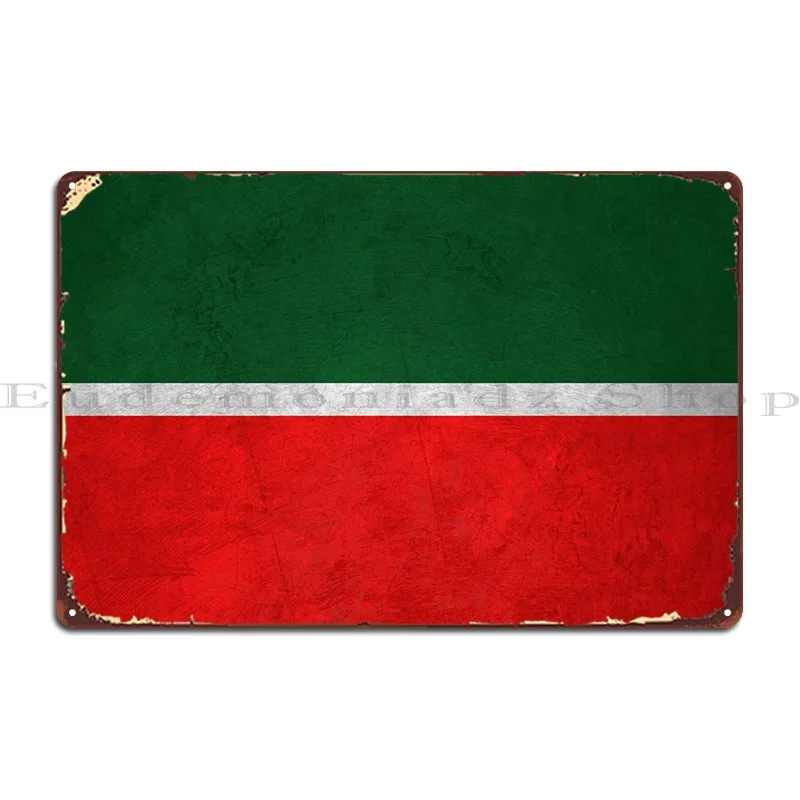 

Flag Of Tatarstan On Wall Metal Sign Pub Wall Decor Club Customized Wall Plaque Tin Sign Poster