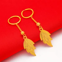 fonect fashion exquisite vietnamese shakin earrings womens tassel leaf earrings earrings metal plated temperament party jewelry
